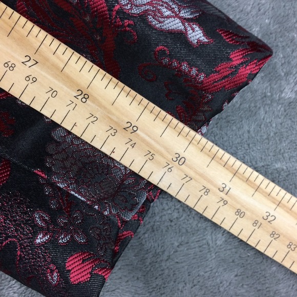 Guillaume Blazer Womens 2X Floral Tapestry Red Silver Metallic Holiday Jacket - Picture 12 of 16